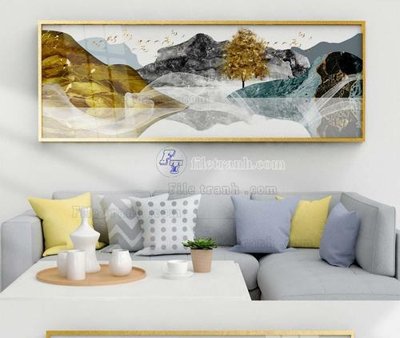 File in trần File tranh hiện đại pha lê gương KF103763 (file gốc) xuyên sáng