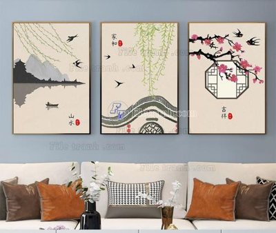 File gốc File tranh hiện đại pha lê gương KF103810 (in mica) làm quà tặng