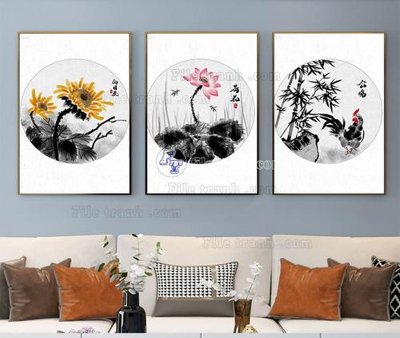 File ảnh gốc File tranh hiện đại pha lê gương KF103942 (chuyên in mica)