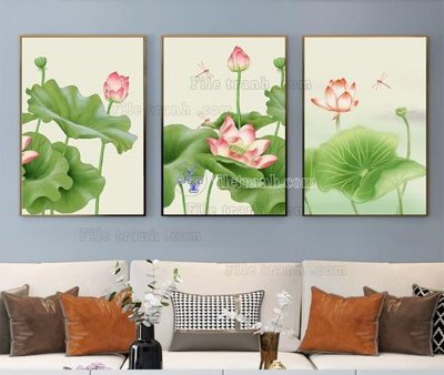 File gốc File tranh hiện đại pha lê gương KF103949 (in lụa) tranh phong thủy