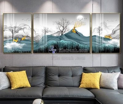 Tải file gốc File tranh hiện đại pha lê gương KF103957 (in bạt) quảng cáo