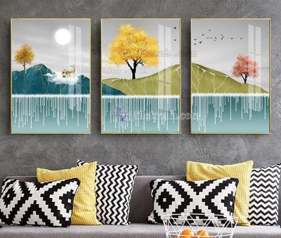 Download file gốc File tranh hiện đại pha lê gương KF103986 (in lụa) tranh 3D