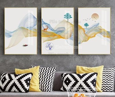 Tải file File tranh hiện đại pha lê gương KF104018 (gốc) in ấn ngay lập tức