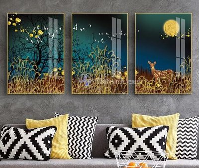 File in trần File tranh hiện đại pha lê gương KF104080 (bản gốc) phong cảnh