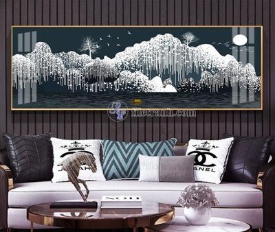 File tranh File tranh hiện đại pha lê gương KF104150 (ảnh gốc) in trần 3D