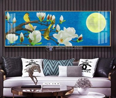 File tranh File tranh hiện đại pha lê gương KF104285 (gốc) in vải canvas