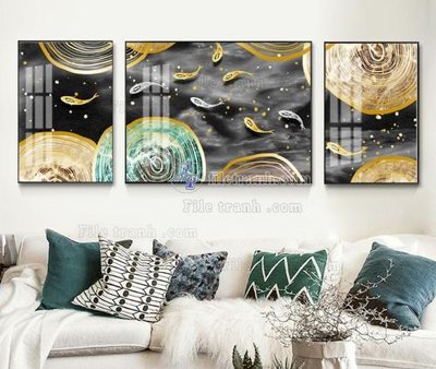 File tranh File tranh hiện đại pha lê gương KF104288 (gốc) chủ đề trừu tượng