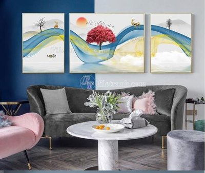 File gốc File tranh hiện đại pha lê gương KF104341 (ảnh chi tiết) để in ấn