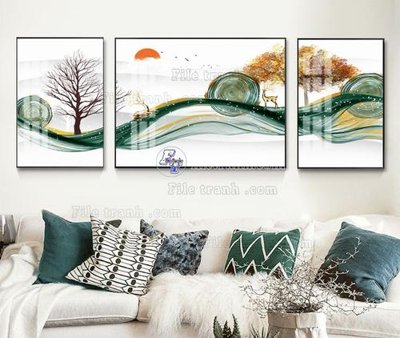 Tải file tranh gốc File tranh hiện đại pha lê gương KF104380 chất lượng cao