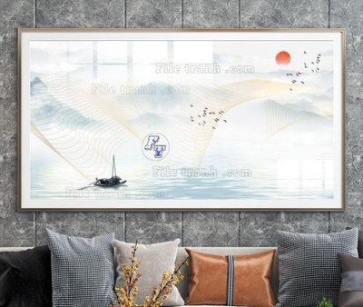 File PSD File tranh hiện đại pha lê gương KF104384 (bản gốc) đã tách nền