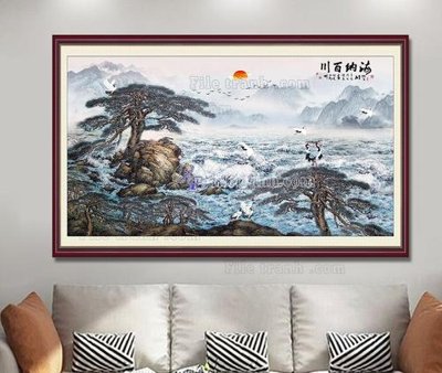 File gốc File tranh hiện đại pha lê gương KF104399 (in lụa) tranh phong thủy