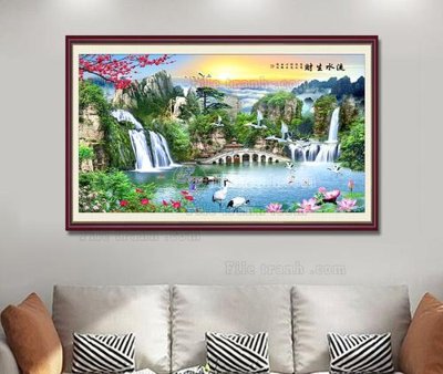 Download file gốc File tranh hiện đại pha lê gương KF104410 (in lụa) tranh 3D