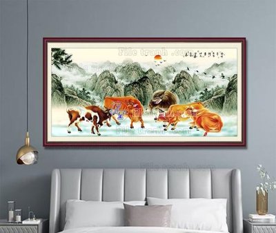 Tải file File tranh hiện đại pha lê gương KF104424 (gốc) chủ đề phong thủy