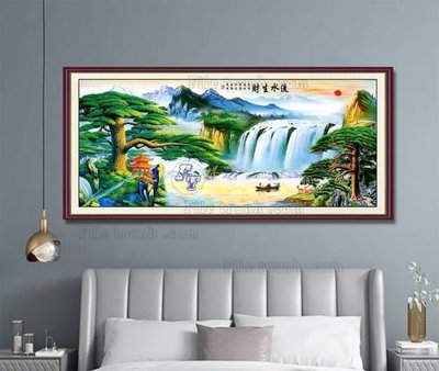 Tải file File tranh hiện đại pha lê gương KF104431 (gốc) chủ đề hoa sen