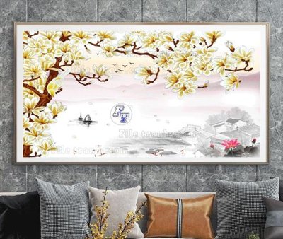 Download file gốc File tranh hiện đại pha lê gương KF104451 (in lụa) cao cấp