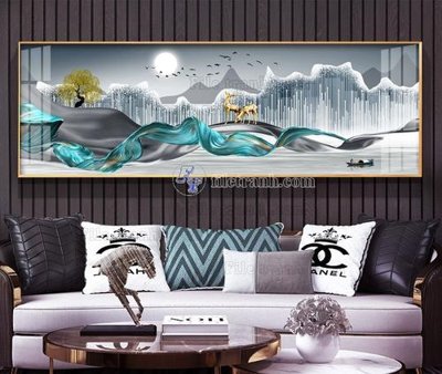 File gốc in mica File tranh hiện đại pha lê gương KF104462 chất lượng