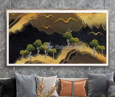 File gốc File tranh hiện đại pha lê gương KF104529 cho in ấn và thiết kế