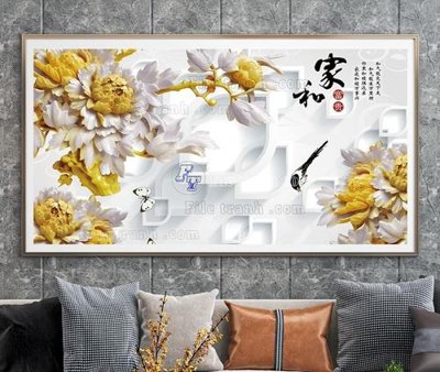 Tải file File tranh hiện đại pha lê gương KF104582 (PSD) cho in tranh 3D