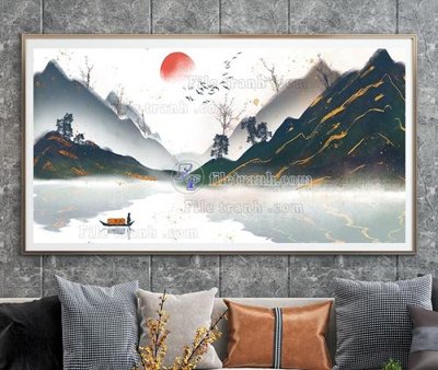 File tranh File tranh hiện đại pha lê gương KF104590 (gốc) in trên kính