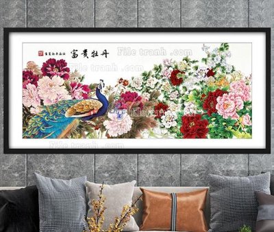 File tranh PSD File tranh hiện đại pha lê gương KF104601 chất lượng cao