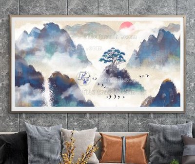 File tranh File tranh hiện đại pha lê gương KF104667 (gốc) chủ đề thiên nhiên