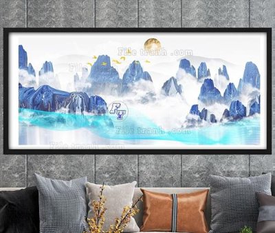 File in ấn chuyên nghiệp File tranh hiện đại pha lê gương KF104690 (file gốc)