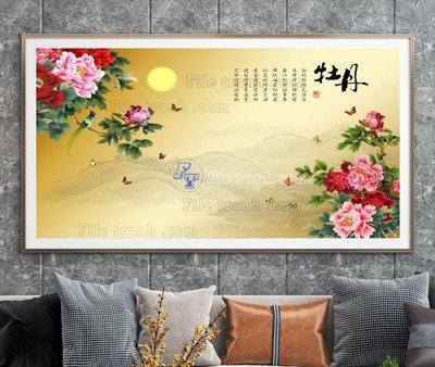 File in ấn File tranh hiện đại pha lê gương KF104714 chuyên nghiệp