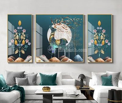 File in lụa File tranh hiện đại pha lê gương KF104716 (phong cảnh) File tranh hiện đại pha lê gương KF104716