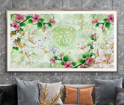 File gốc File tranh hiện đại pha lê gương KF104756 (phong cách) châu Âu