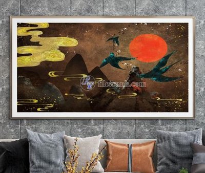 File gốc File tranh hiện đại pha lê gương KF104788 (in tráng gương) ốp tường