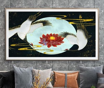 File gốc in tráng gương File tranh hiện đại pha lê gương KF104793 chi tiết