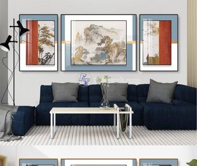 File in lụa File tranh hiện đại pha lê gương KF104803 (tân cổ điển) File tranh hiện đại pha lê gương KF104803