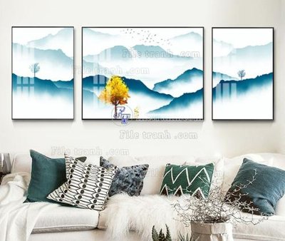 File ảnh File tranh hiện đại pha lê gương KF104845 (gốc) trang trí khách sạn