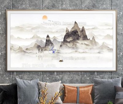 File tranh File tranh hiện đại pha lê gương KF104878 (gốc) phong cách tối giản