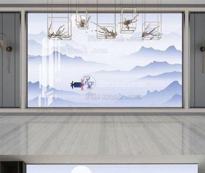 Chi tiết file ảnh File tranh hiện đại pha lê gương KF104905 sắc nét