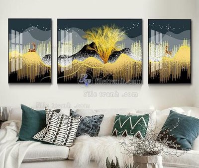 File gốc File tranh hiện đại pha lê gương KF104927 (in tráng gương) sang trọng