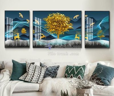 File ảnh File tranh hiện đại pha lê gương KF104931 (gốc) in Hiflex