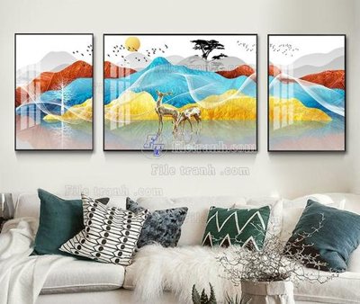 File gốc File tranh hiện đại pha lê gương KF104935 (trang trí) phòng trẻ em