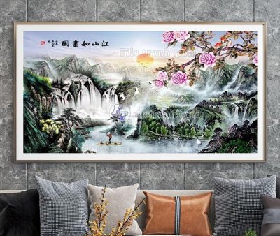 File tranh File tranh hiện đại pha lê gương KF104954 (ảnh gốc) in trần nhà