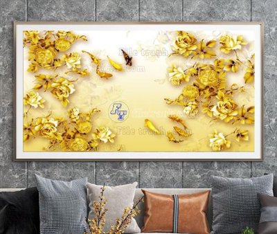 File tranh File tranh hiện đại pha lê gương KF104963 (ảnh gốc) in trần nhà