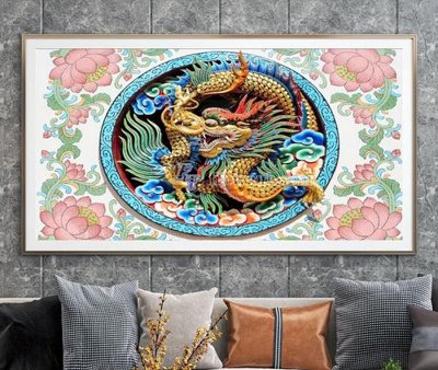 File gốc in mica File tranh hiện đại pha lê gương KF104980 chất lượng