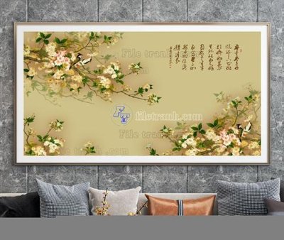 File tranh File tranh hiện đại pha lê gương KF105006 (gốc) chủ đề thiên nhiên