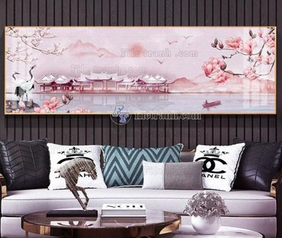 File in trần File tranh hiện đại pha lê gương KF105009 (file gốc) hoa văn 3D