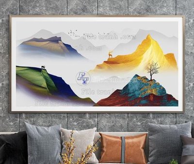 File in ấn cao cấp File tranh hiện đại pha lê gương KF105064 (file gốc)