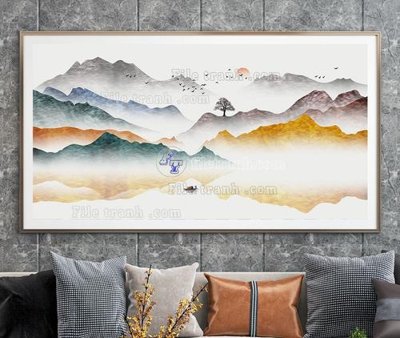 Download file File tranh hiện đại pha lê gương KF105086 (gốc) in mica bàn thờ