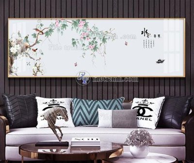 File gốc File tranh hiện đại pha lê gương KF105183 (phiên bản chuẩn) để in ấn