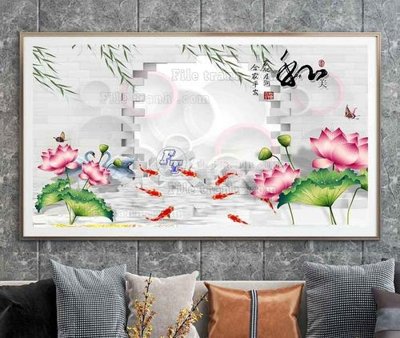 File gốc in tráng gương File tranh hiện đại pha lê gương KF105265 chi tiết