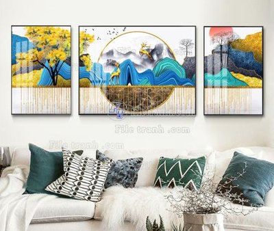 File gốc File tranh hiện đại pha lê gương KF105327 (PNG) trong suốt (transparent)