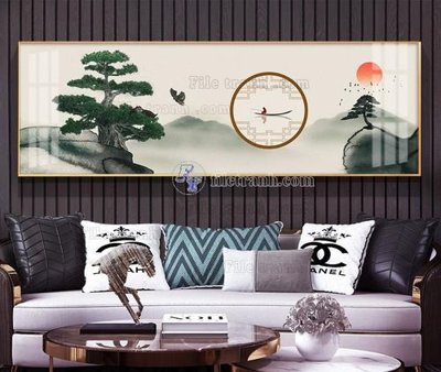 File gốc File tranh hiện đại pha lê gương KF105411 (in tráng gương) sang trọng