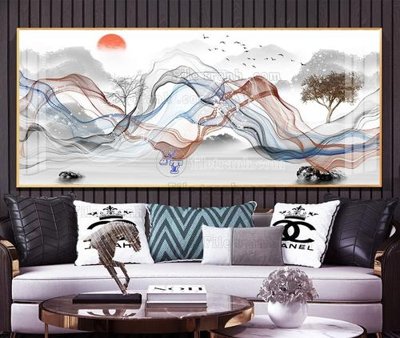 File tranh File tranh hiện đại pha lê gương KF105493 (bản gốc) treo phòng ăn